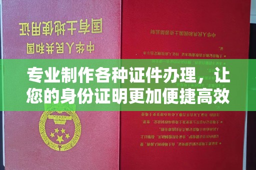 五家渠专业制作各种证件办理，让您的身份证明更加便捷高效