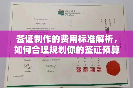 五家渠签证制作的费用标准解析，如何合理规划你的签证预算