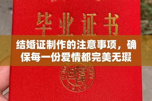 五家渠结婚证制作的注意事项，确保每一份爱情都完美无瑕