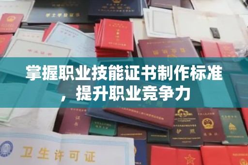五家渠掌握职业技能证书制作标准，提升职业竞争力